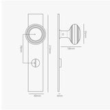 Poplar Lange Plaat Verende Deurknop & Draaiknop - Antiek Messing